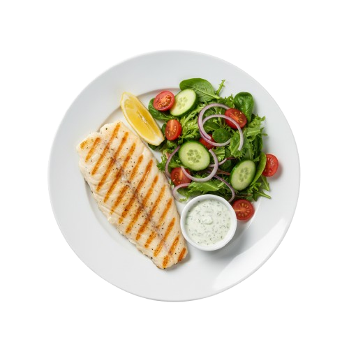 Grilled Fish with Salad